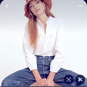 J.Crew Size Small White Garden Top